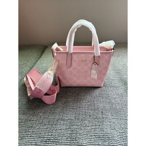 Coach Powder Pink Mini City Tote in Signature Canvas